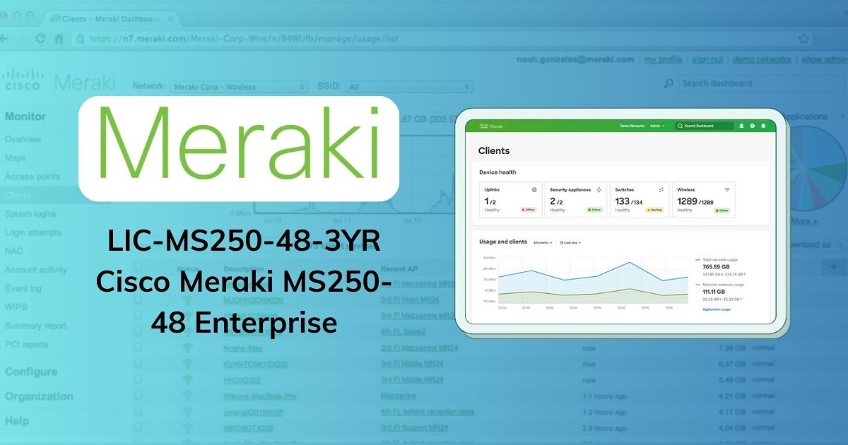 LIC-MS250-48-3YR Cisco Meraki MS250-48 Enterprise