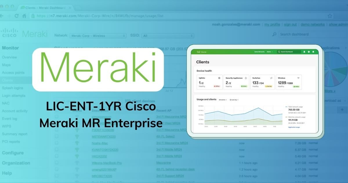 LIC-ENT-1YR Cisco Meraki MR Enterprise - Soft24